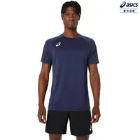 在飛比找momo購物網優惠-【asics 亞瑟士】排球短袖上衣 男款 排球上衣(2053