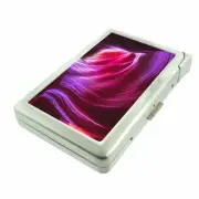 Abstract Background Em8 100's Size Cigarette Case with Built in Lighter Wallet