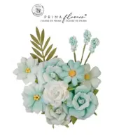 Prima Flowers PEACH TREE Mint Julep 12/pk Paper Flowers 658670 Scrapbook Card
