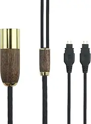 NewFantasia 6.6ft 4-pin XLR Balanced cable Replacement Audio Upgrade Cable Compatible with Sennheiser HD650 HD58X HD600 HD580 HD660S, HD6XX Headphone 6N OCC Copper Silver Plated cord Walnut Wood Shell