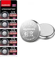 Warriors 1620 CR1620 Coin Button Cell 3V 3 Volt Lithium Batteries 5X Retail Pack Compliant with Coin Battery Safety Standards 2020