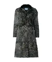 Leopard print coat IT42 Black