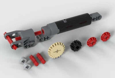 Lego LINEAR ACTUATOR Kit (technic,cylinder,piston,bracket,gears,power,functions)
