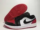 Nike Air Jordan 1 Low Retro Bred Toe Chicago Black Red 553558-161 Men's Size 9.5