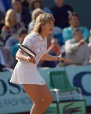Steffi Graf of Germany reacts during the French Open Tennis Champ - Old Photo