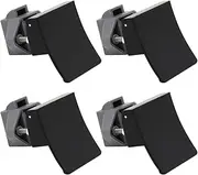 Dream Lighting Door Cupboard Latch Knob Square Shape Handle Push Locks for Caravan Campervan RV Motorhome Marine Shiny Black Colour Pack of 4