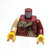 Lego - Minifigure Torso - Dark Red, Tan, Robe