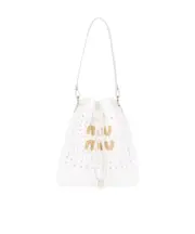 Woven fabric mini-bag One size White