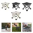 Folding Camping Stool Portable Lightweight Compact Sturdy Footstool with Side