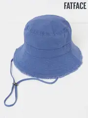 FatFace Blue 100% Cotton Brisbane Bucket Hat (AA7161) | $52