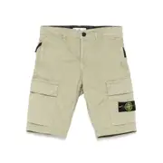 [Stone Island] Stone Island Compass-motif Shorts 10 A GREEN