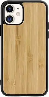 for iPhone 14 13 12 11 8 7 6 S X XS XR Pro Plus Max Mini Protective Case Personality Unique Luxury Wood+TPU Phone Cover Cool Pop Solid Shell Bumper(Bamboo,7/8)