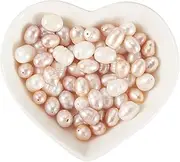 [Craftdady] 60 pcs Natural Cultured Freshwater Pearl Beads 6-14 mm Rice Shape Pearls for Jewelry Making Oval Pearl Loose Beads for DIY Bracelets Necklaces Earring Making