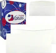 500 Minas Envelope #10 Business Envelope, 4 1/8 X 9 1/2, Gum Flap, 24lb. White Paper, (NO WINDOW) (500 Envelopes)