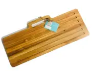 Kitchen & Table Acacia Wood Bread Cutting Board 17 in | Wooden Serving Tray