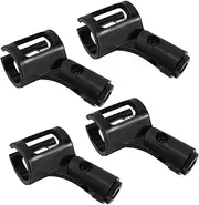 Yardwe 4pcs Mic Clip Holder Sturdy and Portable Microphone Fixing Clips Lightweight Shockproof Design for Handheld Microphones Versatile Use Live Streaming and Recording