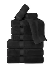 Superior Egyptian Cotton 9pc Plush Heavyweight Absorbent Luxury Soft Towel Set