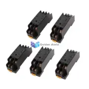 5 Pcs PTF-08A 8 Pins 8P DIN Rail Mount Relay Socket Base for HH52P✦Kd