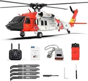 F09-S RC Helicopter Model, 1/47 2.4G 6CH Brushless Direct Drive RC Helicopter Military Aircraft Model with GPS Tracker, Remote Control Airplane Model for Beginner Adult (RTF Version)