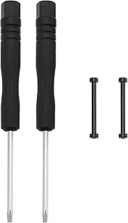 1 Set Watch Strap Connecting Pins Repair Kit with 2 x Metal Screw Rods and 2 x Screwdrivers Compatible with Garmin Fenix Forerunner220 230 235 620 735XT Black