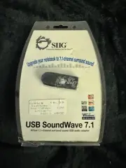 SIIG USB SoundWave 7.1 Surround Sound USB Audio Adapter- CE-S00012-S2