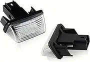 DEMULAX 2pc 12V Car 18 LIGHT License Plate Light Number Plate Lamp, for Citroen, C3 C4 C5 C6, for Peugeot, 206 207 307 308 Car Number Plate Light