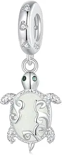 [DOYIS] Glow-in-the-dark Turtle Charm Pendant for Pandora Bracelet,925 Sterling Silver Luminous Sea Charm Jewelry