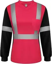 [TCCFCCT] High Visibility Safety Shirt for Women, Hi Vis Shirts, Class 3 Safety Shirts