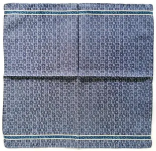 Fendi Vintage Handkerchief Pocket Square Grayish Blue 18 x 18 inches, vintage sc