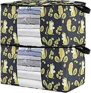 sanluoli 90L 2 Pack Under Bed Shoe Storage with Reinforced Handles, clear window Closet Drawer Organizers