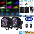HOLDLAMP Rechargeable 36 LED RGB Battery Par Stage Light DMX Party DJ Show 2Pack