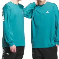 在飛比找Yahoo奇摩購物中心優惠-Adidas Word L/S Tee 男款 女款 藍綠色 