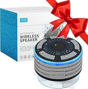 Bluetooth Shower Speaker by Johns Avenue. Waterproof - Wireless - Portable Speaker with Strong Suction Cup and LED Mood Lights. Best Shower Speaker Bluetooth Waterproof for 2020