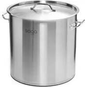SOGA Stock Pot 50L Top Grade Thick Stainless Steel Stockpot 18/10