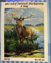 Printed needlepointTapestry Canvas Only 40x50cm A Stag