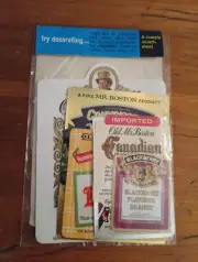 1 NIP / NOS SEALED Mr. Boston Labels for Decorating - 6 Different Labels MINT