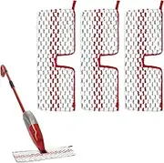GFRED Microfiber Spray Mop Pads Compatible with Promist MAX - Reusable Refills for Ocedar ProMist, Dual-Action Washable Flip Pads Replacement for Dry Wet Floor Cleaning, 3 Packs