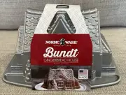 NEW Nordic Ware Bundt Gingerbread House Christmas Cottage 9 Cup Cake Pan Mold