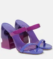 [Off-White] Off-White Shade Meteor patent leather sandals AU 5 multicoloured
