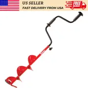 Hand Auger with Dual Flat Blades 8 Inch Stainless Steel Spline Spiral Dual Blade