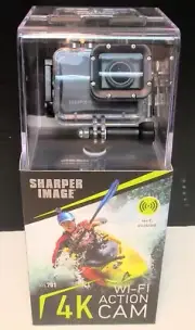 NEW IN BOX SHARPER IMAGE SVC701 4K WIFI ACTION CAM INCASED WATERPROOF PROTECTED