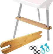 High Chair Footrest Natural Bamboo Wooden Footrest Compatible with IKEA Antilop