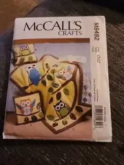 #M6482 McCalls Quilt Owl pillow throw home decor sewing pattern