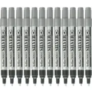 NEW 12x Artline 900XF Paint Marker Bullet Tip Nib 2.3mm Metallic Silver Box