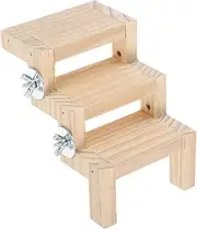 Wooden Bird Ladder Toy Parrot Climbing Nest Rest Platform Accessory Interactive Bird Cage Toy for Cockatiel