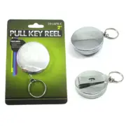 Heavy Duty Retractable 2" Pull Reel Key Chain Belt Clip Id New