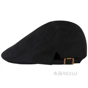 米陆RICELU 【可客製化】【帽子】可調整 前進帽服務員 貝雷帽女 酒店餐廳咖啡廳 廚師帽子 男黑訂製logo