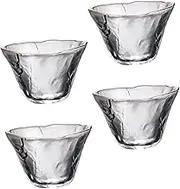 Cabilock Piece Glass Sake Cup Set Japanese Style Heat-Resistant Elegant Gold Trim Cups for Tea Sake Milk Spirits