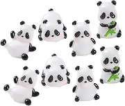 WHAMVOX 8pcs Mini Panda Ornament Garden Animal Sculpture Panda Sculpture Dollhouse Decoration Miniature Yoga Statue Cute Animal Panda Home Decor Animal Figurines Toy Christmas Resin