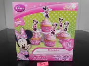 Disney Junior Minnie Mouse MINI CUPCAKE BAKING KIT w/ Cupcake Mix - NEW 2015